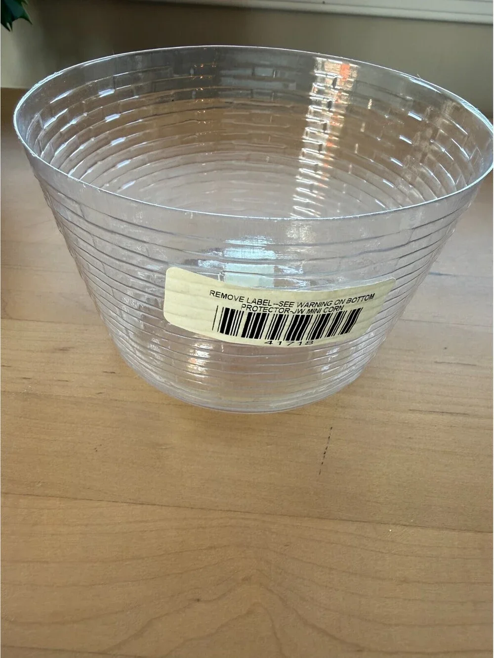 Longaberger Basket Clear Plastic Protector #41718 JW Mini Corn 5.75